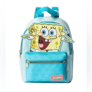 SpongeBob SquarePants Mini Backpack with Blue Adjustable Straps BNWT